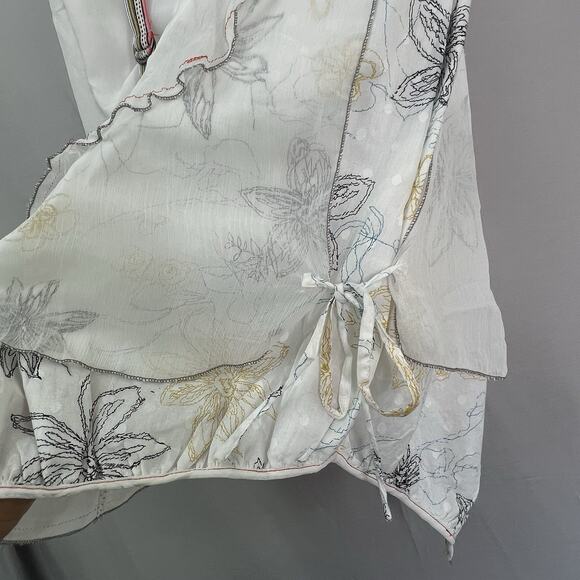 Virginie‎ & Moi Artsy Skirt Womens Sz T2 M Bias Cut Asymmetrical Inserts boho - Picture 6 of 16